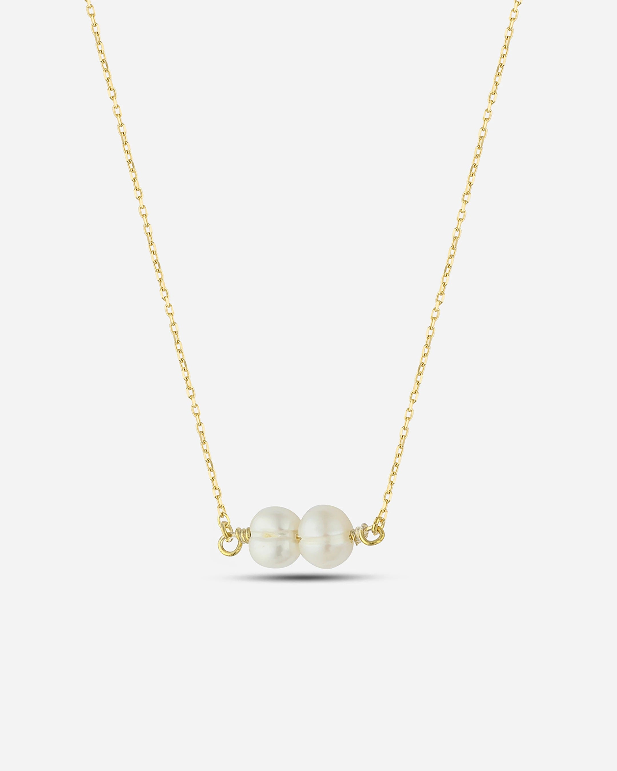 Modern Gold Filled Double Baroque Pearl Necklace