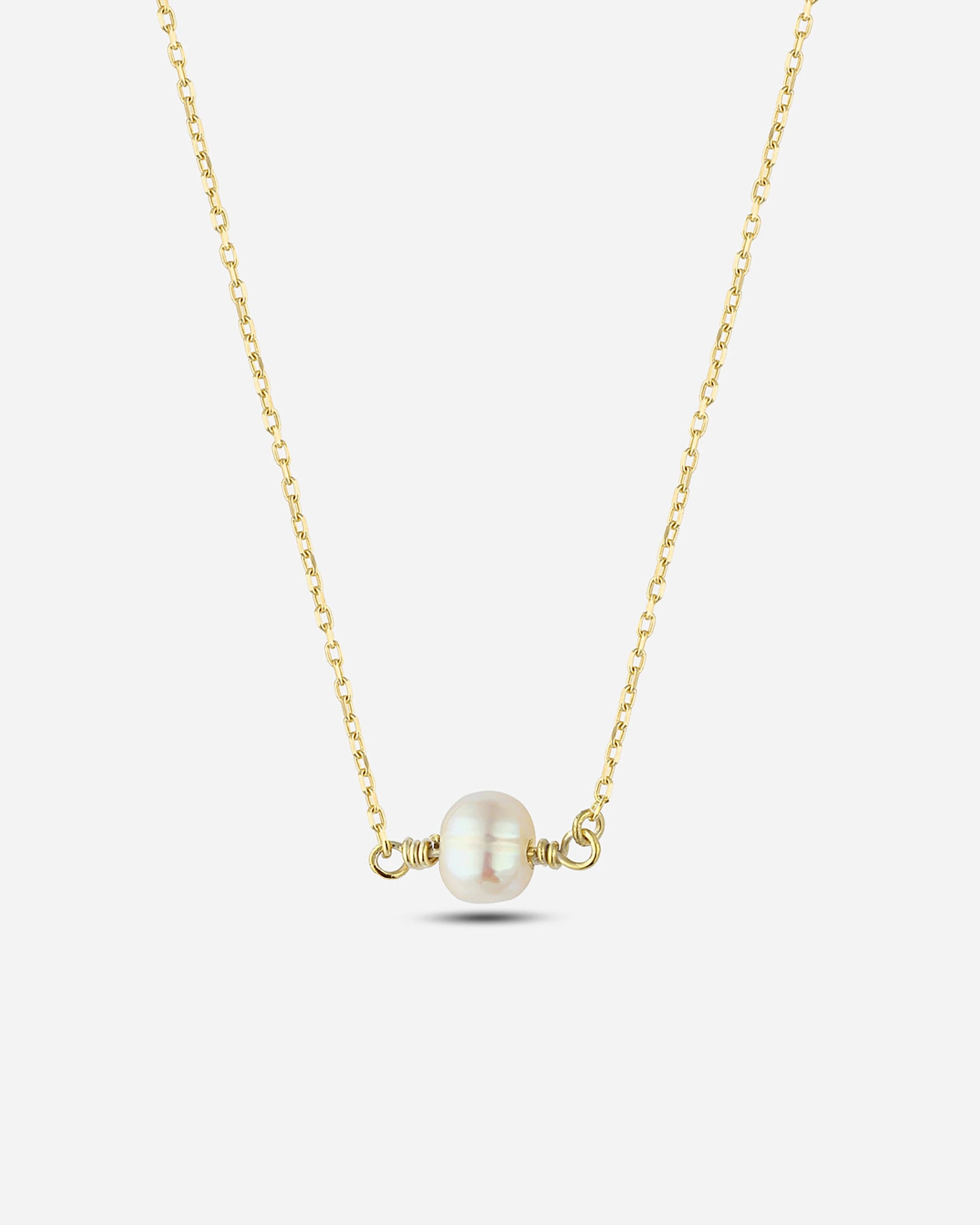 Modern Gold Filled Single Baroque Pearl Necklace
