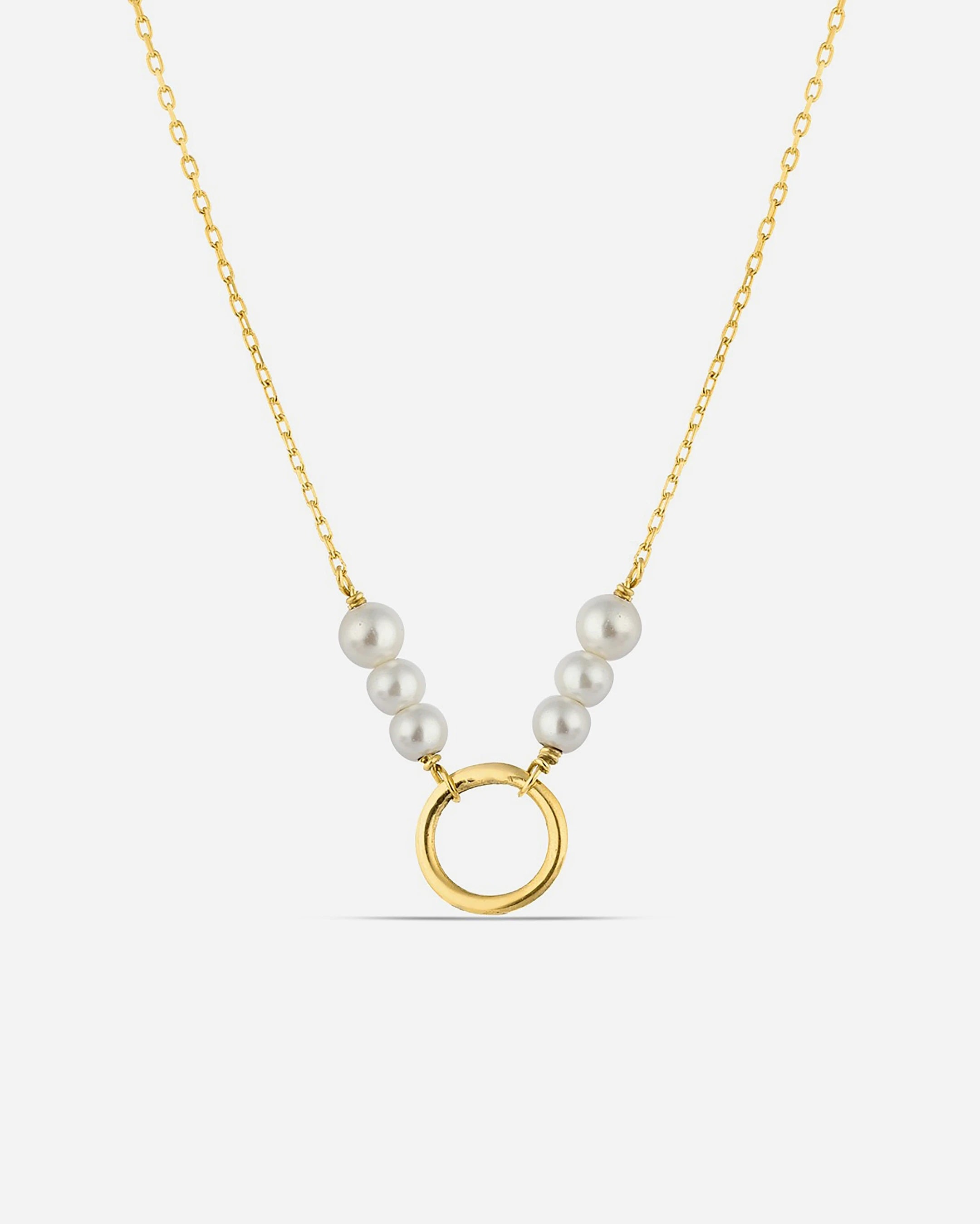 Modern Silver Fashion Pearl Necklace Gold Filled