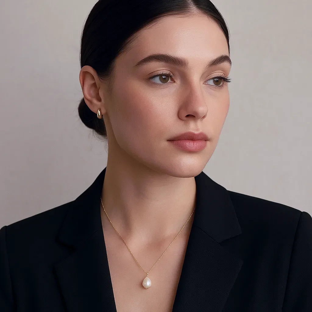 Fleur de Perle Single Baroque Pearl Pendant Necklace