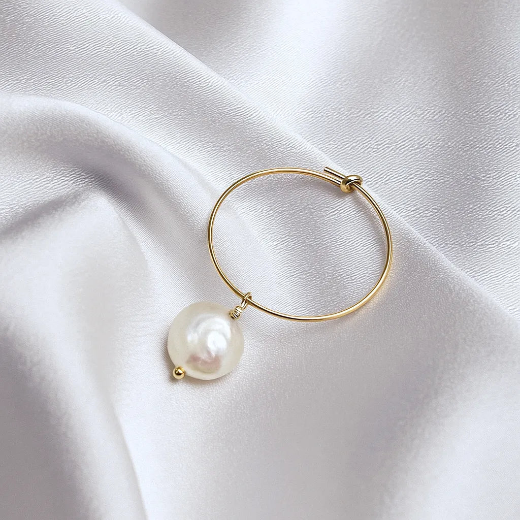 Lys Doré Large Drop Pearl Earrings