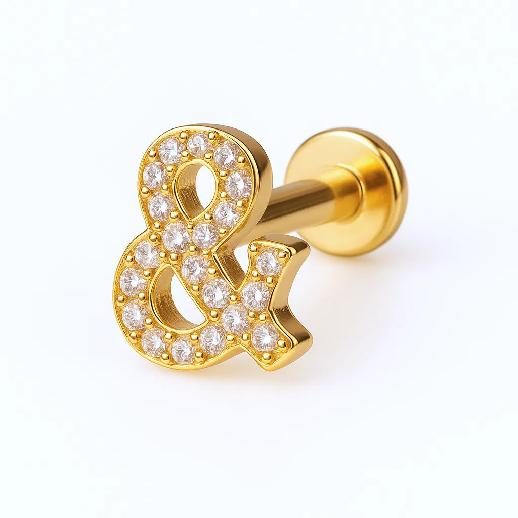 & Shape Titanium Crystal Piercing