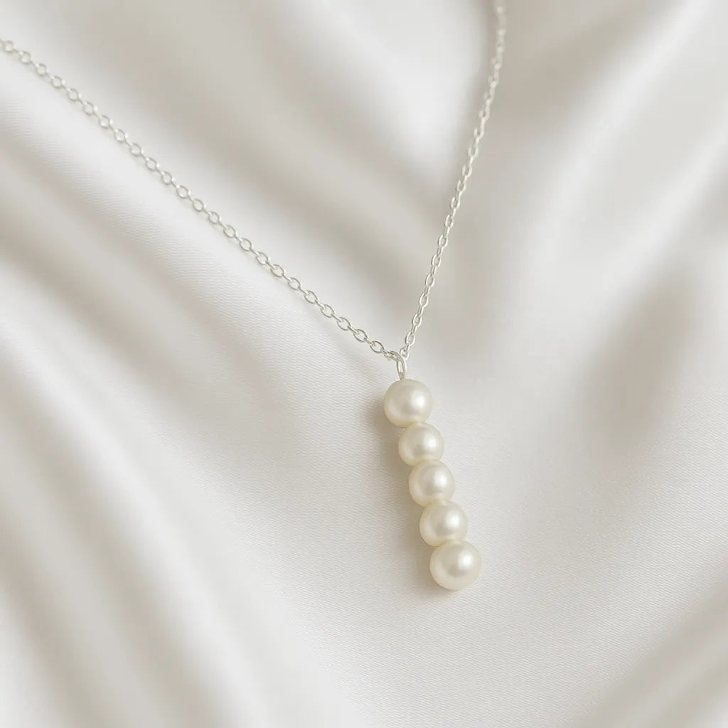 Vent Saphir Silver Baroque Pearl Choker Necklace