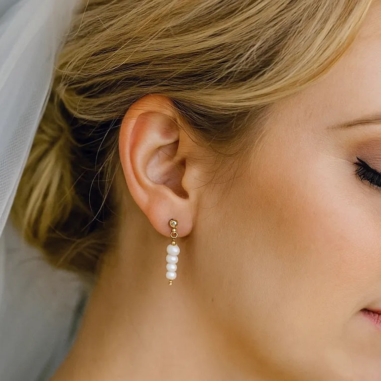 Lys Doré Stud Drop Earrings