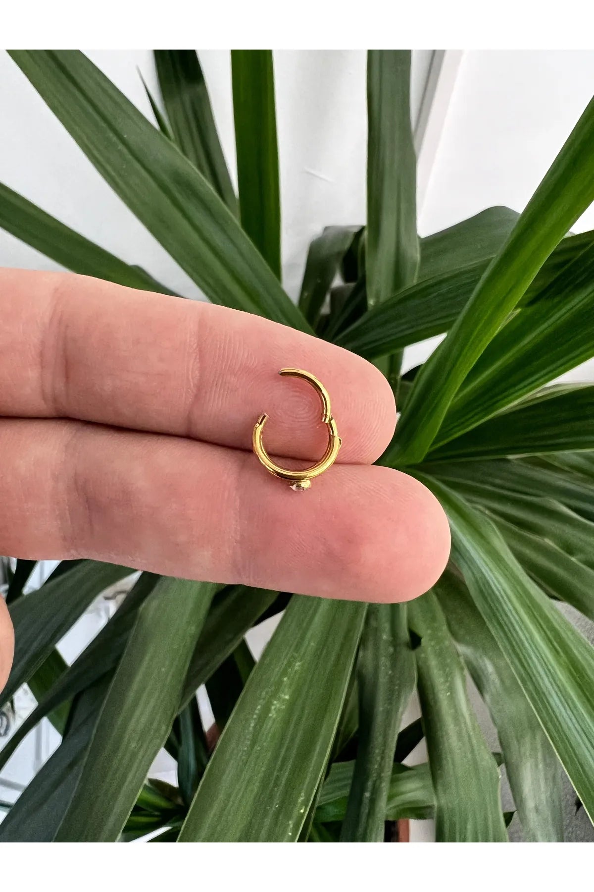 Gold 8mm Double Hoop Helix Piercing