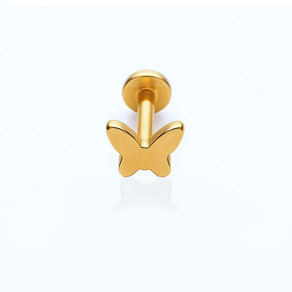 Tiny Butterfly Stud Titanium Piercing