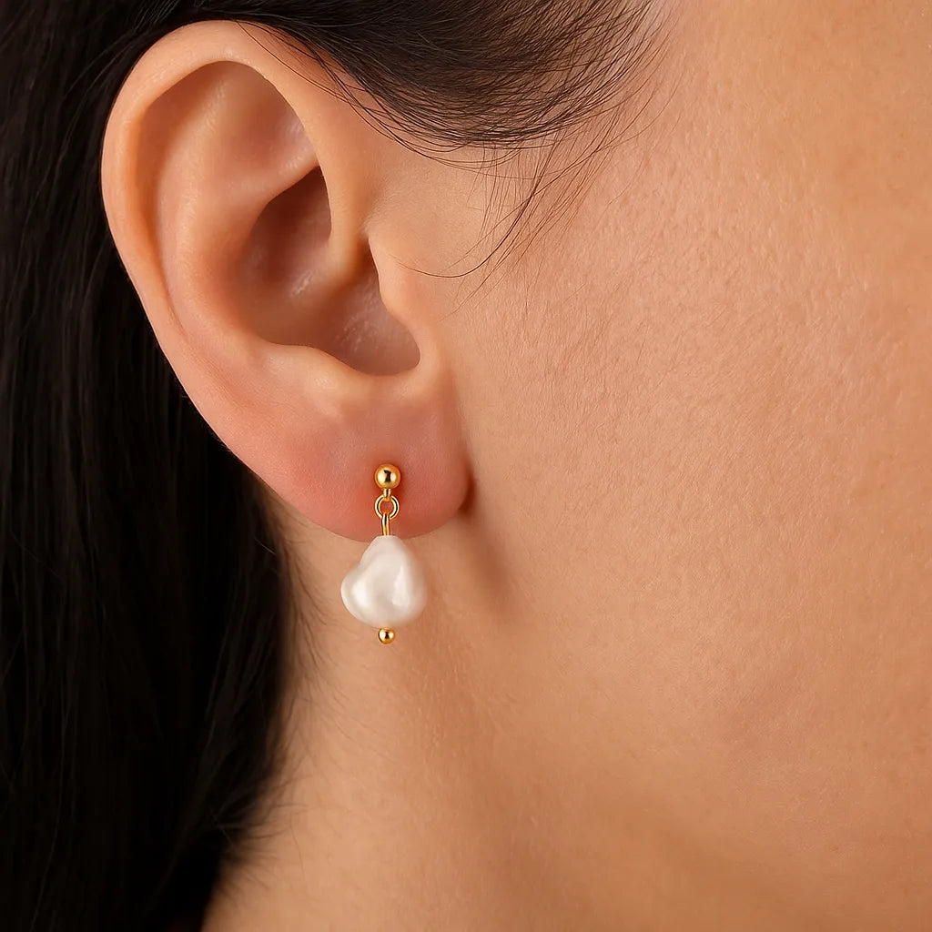 Vita Perlata Stud Drop Earrings