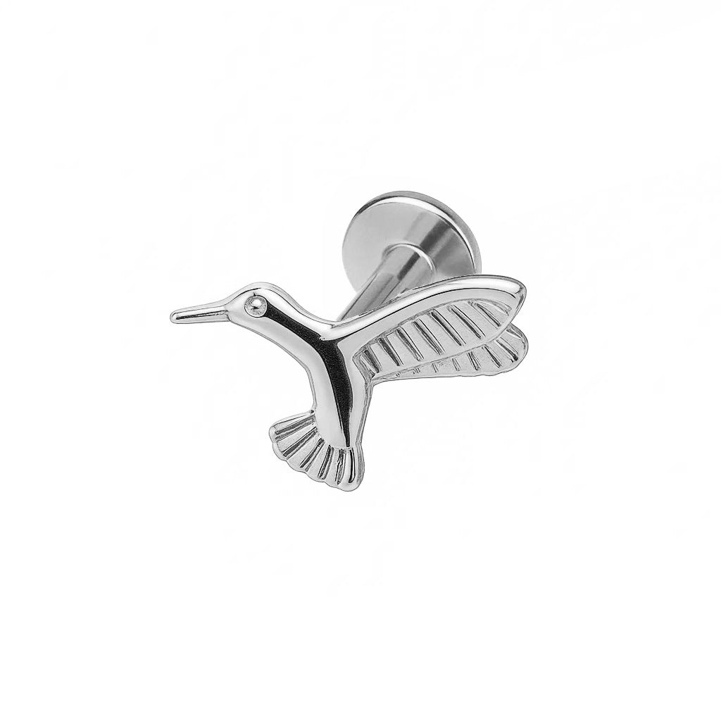 Swallow Design Plain Titanium Piercing