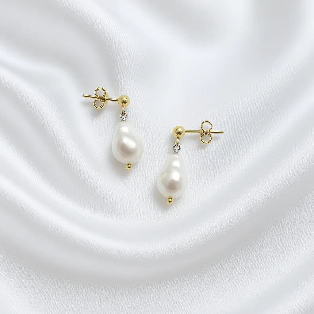 Vita Perlata Stud Drop Earrings