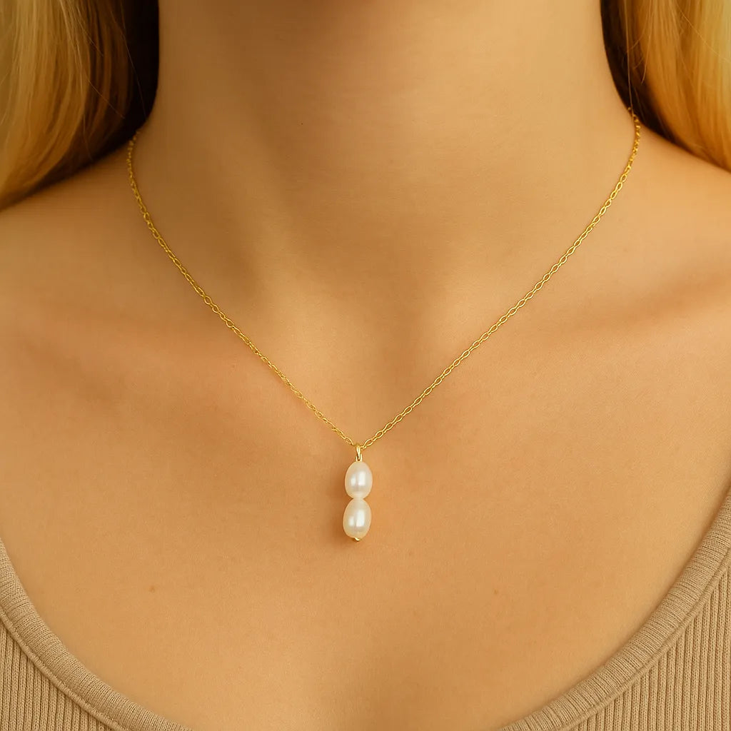 Clara Lux Double Baroque Pearl Necklace