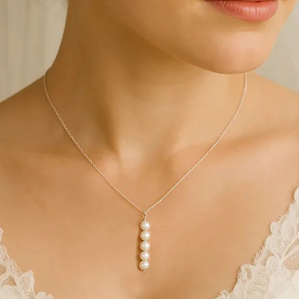 Vent Saphir Silver Baroque Pearl Choker Necklace