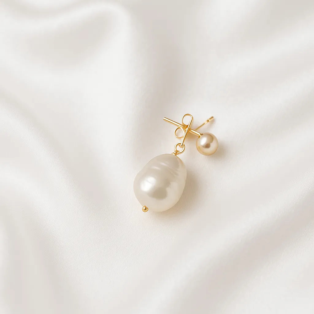 Silva Opale Double Pearl Stud Earrings