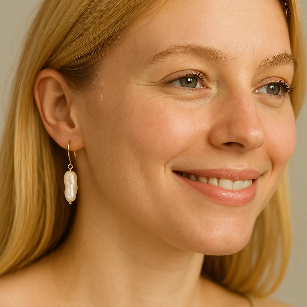 Perla Opaline Hook Pearl Drop Earring