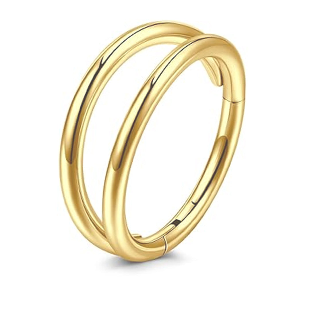 Crystal Hinged Segment 4 Piece Ear Piercing Set