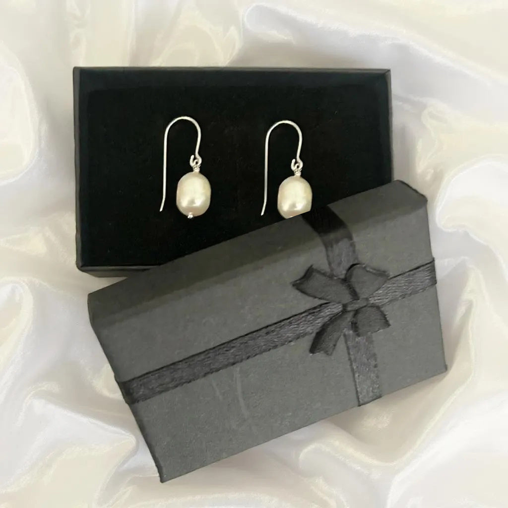 Clara Lux Hook Large Pearl Earrings