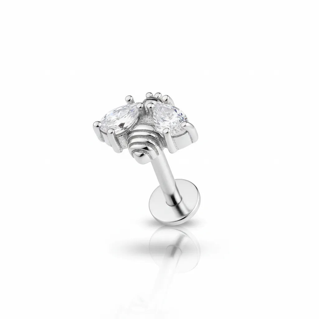 Stainless Steel Mini Bee Labret Stud