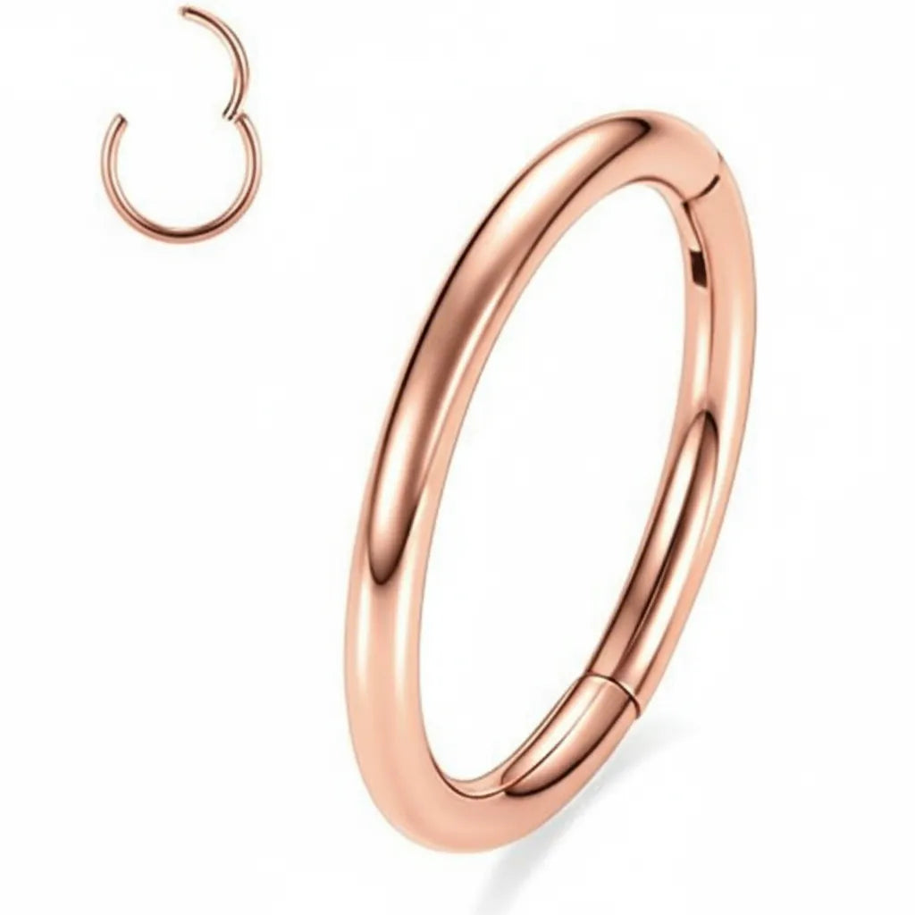 Plain Clicker Rook Piercing and Hoop