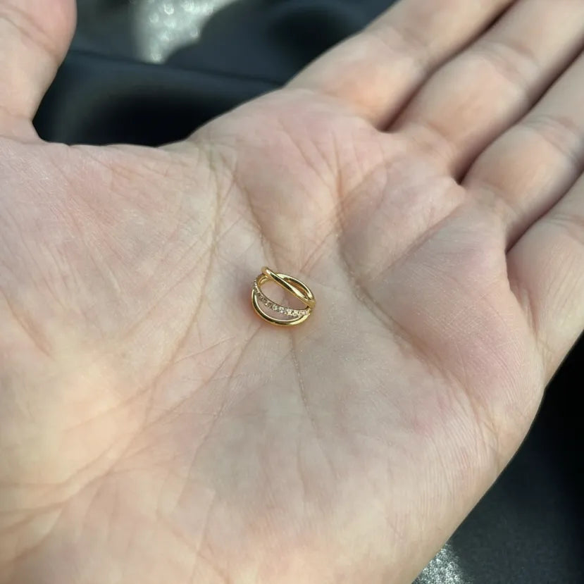 Triple Crystal Hinged Helix Piercing