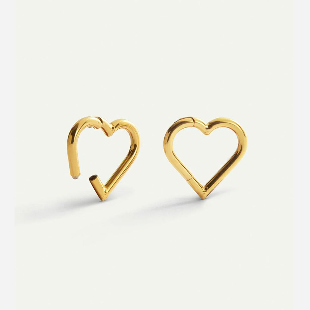 Heart Clicker Rook Piercing and Hoop