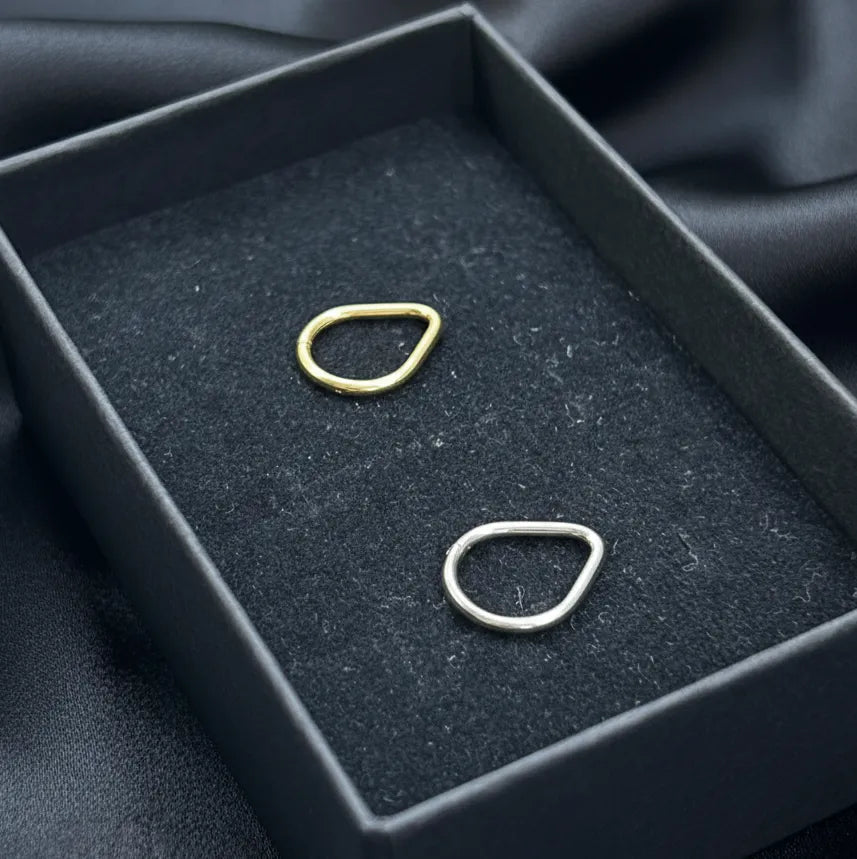 Drop Shape Hinged Septum Nose Ring