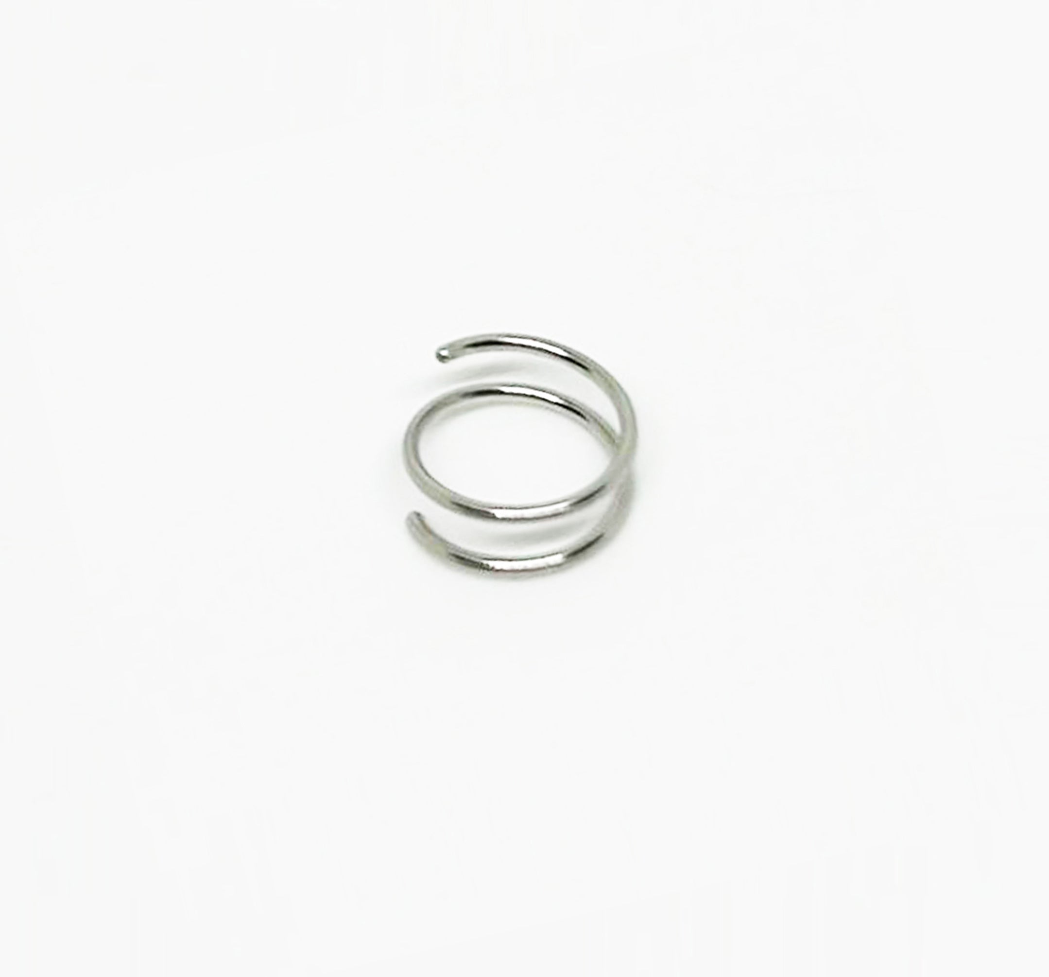 Spiral Double Nose Ring Hoop and Nose Piercing