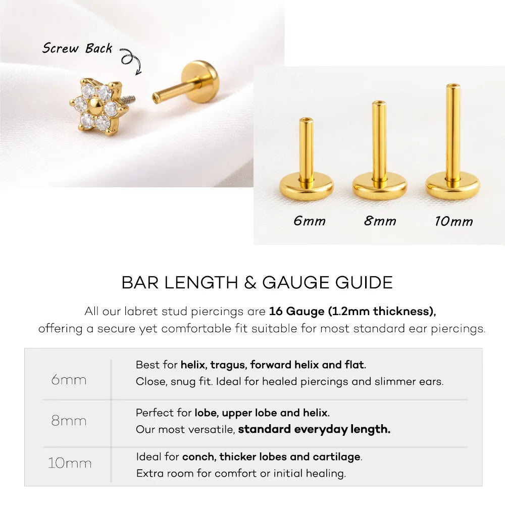 Titanium Heart & Marquise Curated Ear Stack Set – 3 Piece Curated Stack