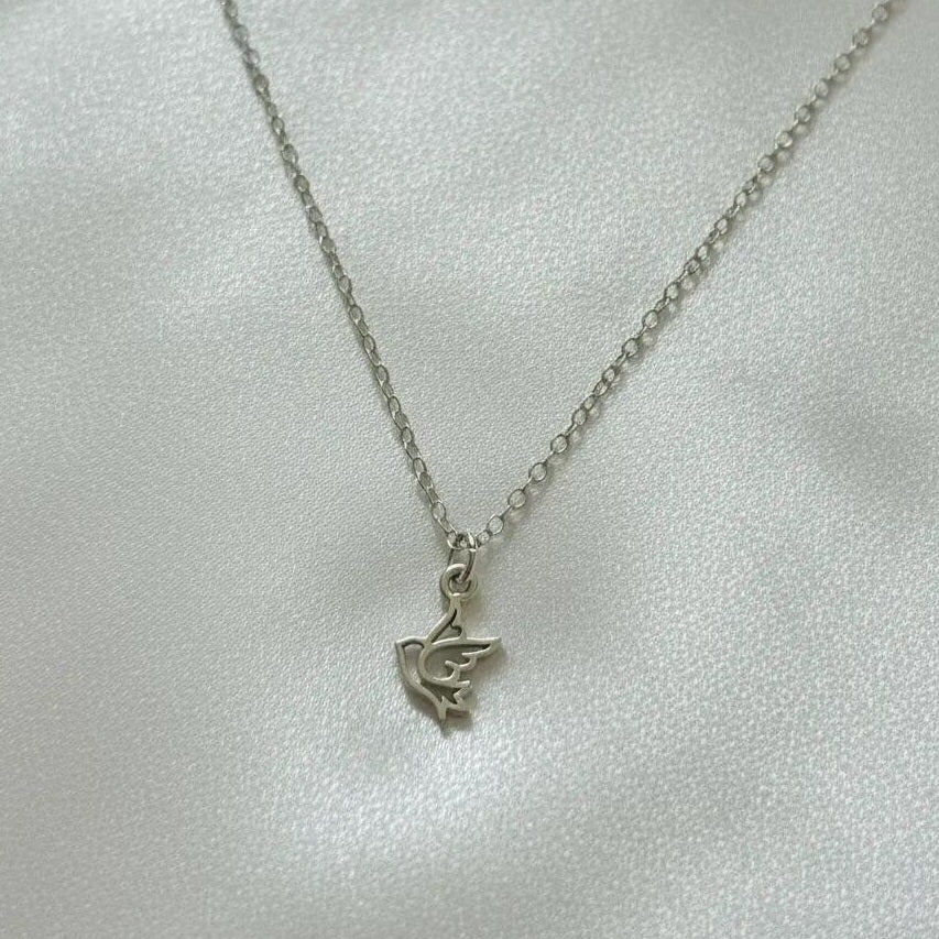 Sterling Silver Bird Pendant Necklace