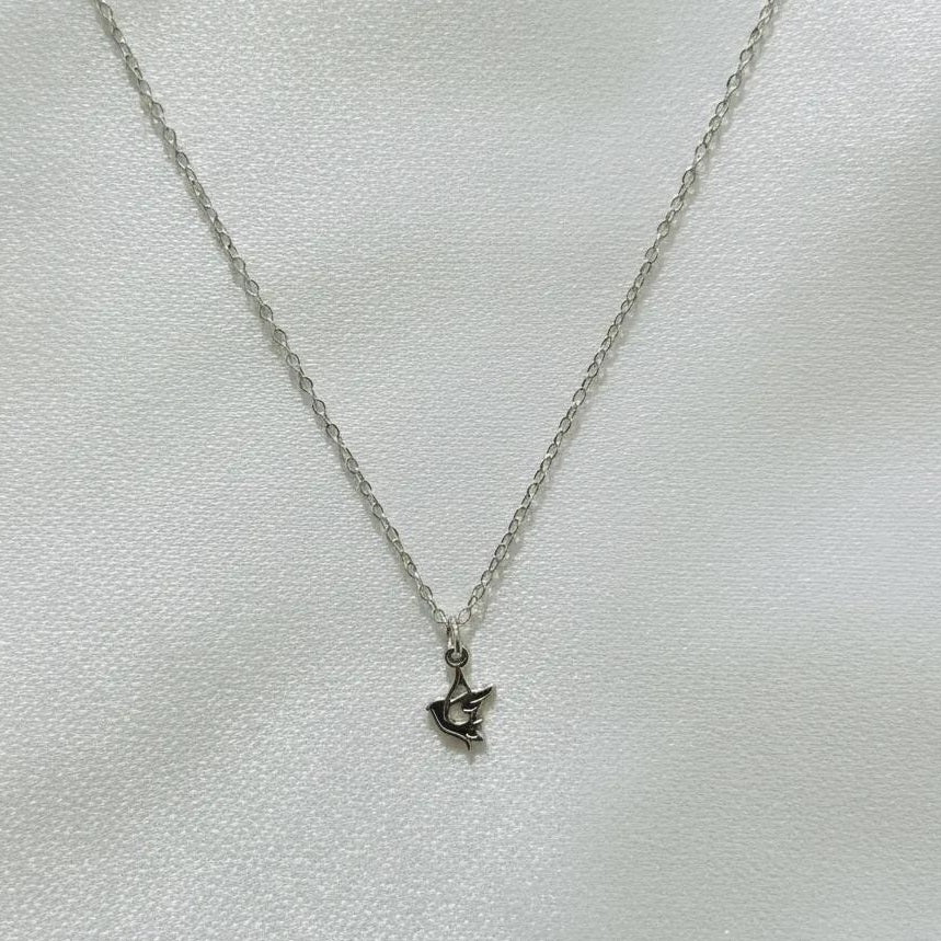 Sterling Silver Bird Pendant Necklace
