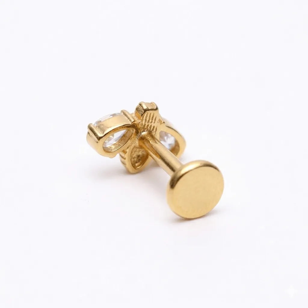 titanium bee earring on a white background
