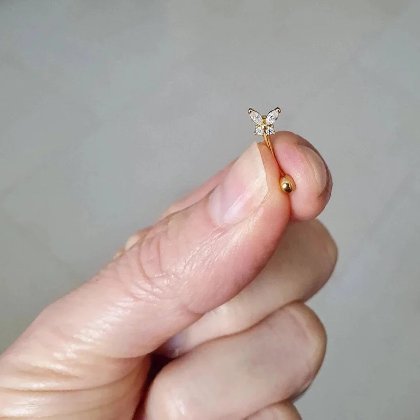 Butterfly Rook Piercing Cartilage Hoop Earring