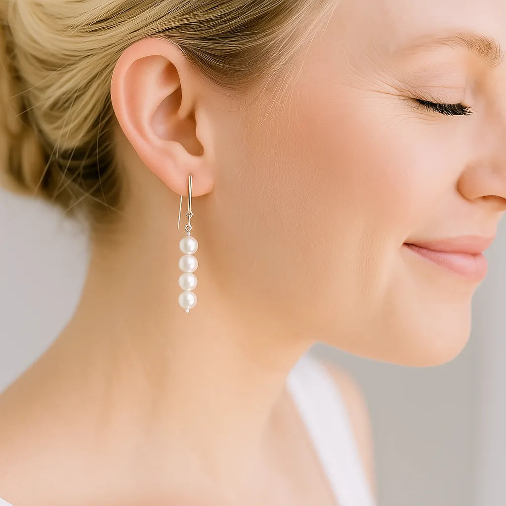 Vent Saphir Silver Stud Earrings