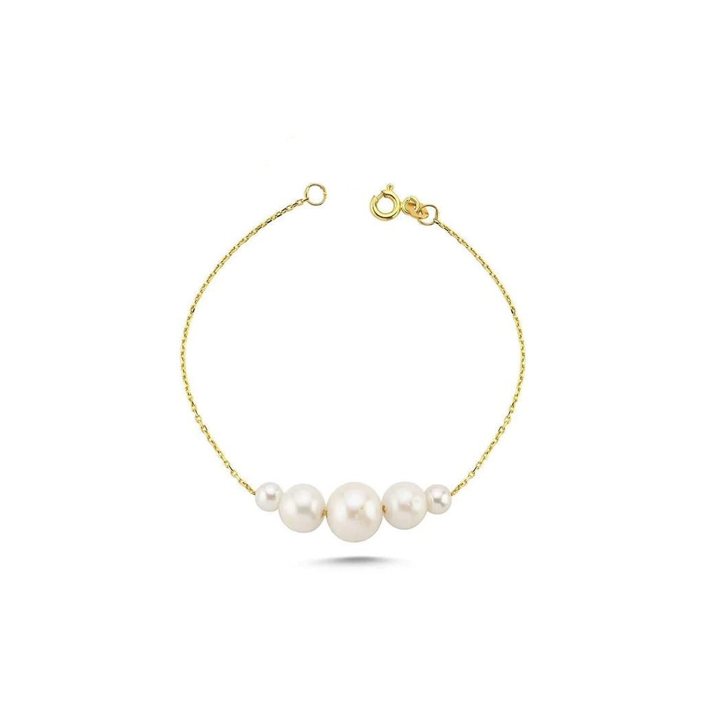 Layered White Baroque Pearl Bracelet