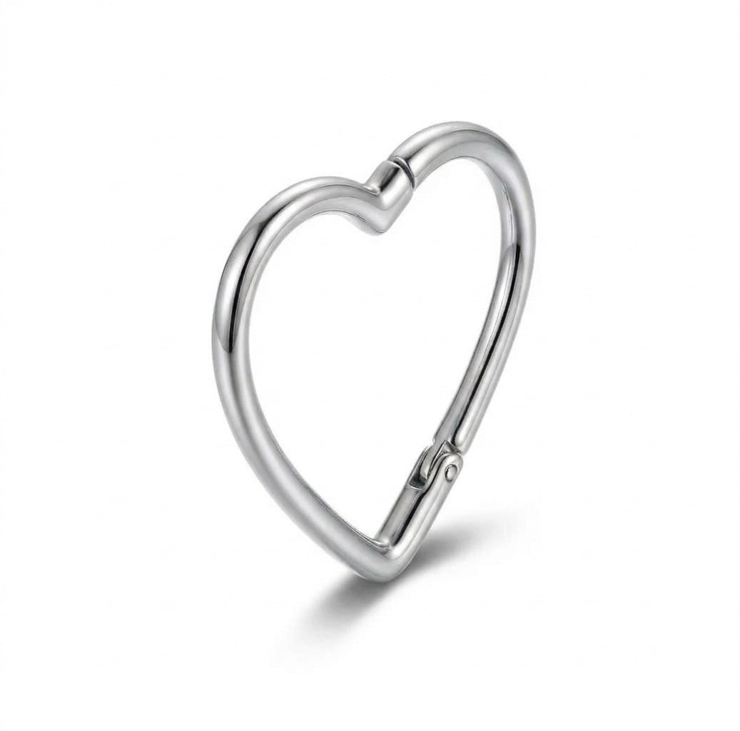 Heart Clicker Nose Ring Hoop – Gold or Silver