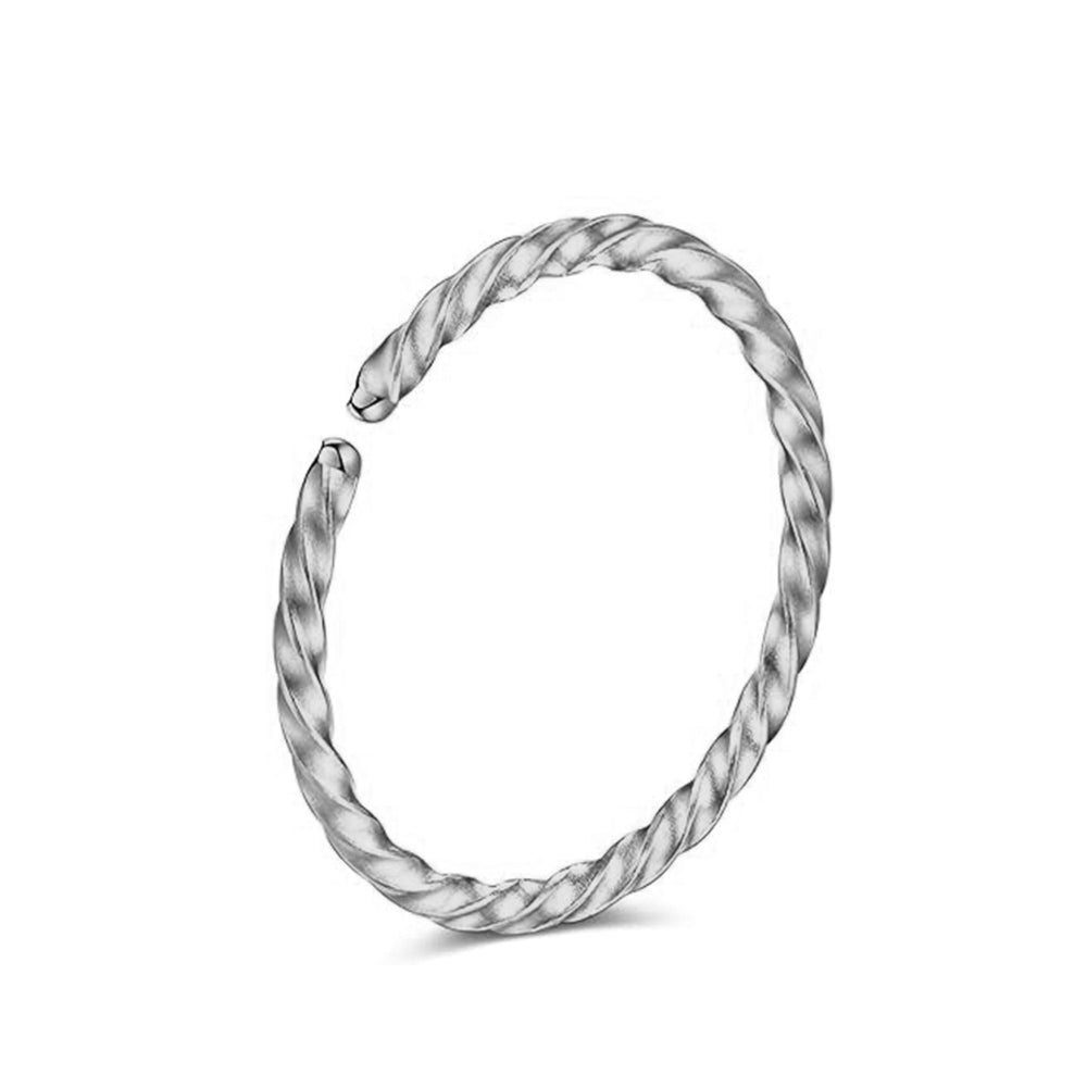 Twisted Hoop Nose Ring and Nose Piercing