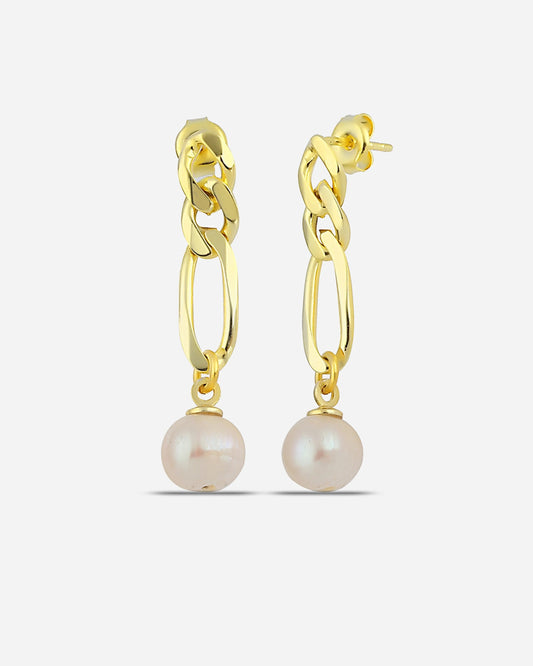 Modern Silver Dangle Pearl Drop Earrings Gold Filled