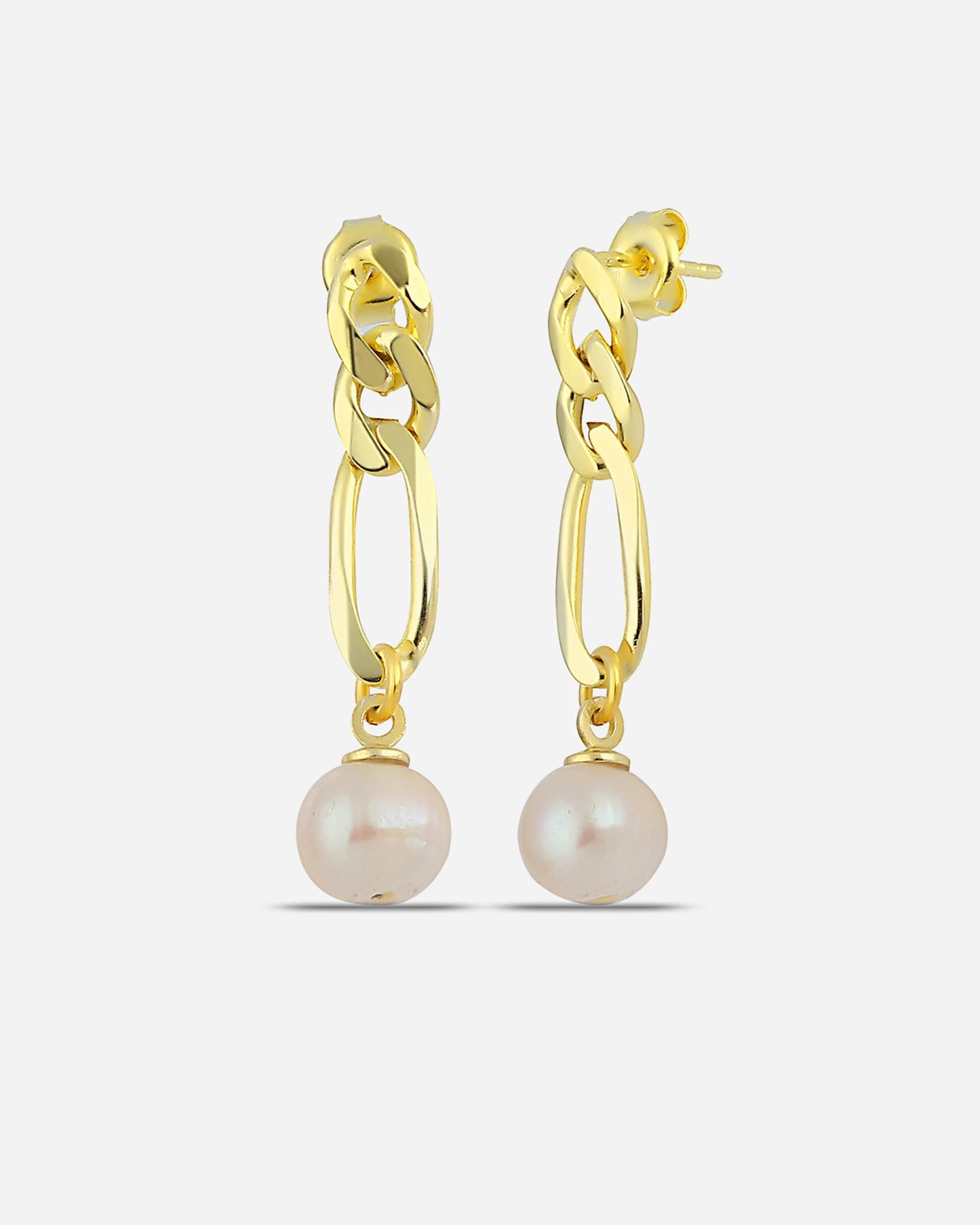 Modern Silver Dangle Pearl Drop Earrings Gold Filled