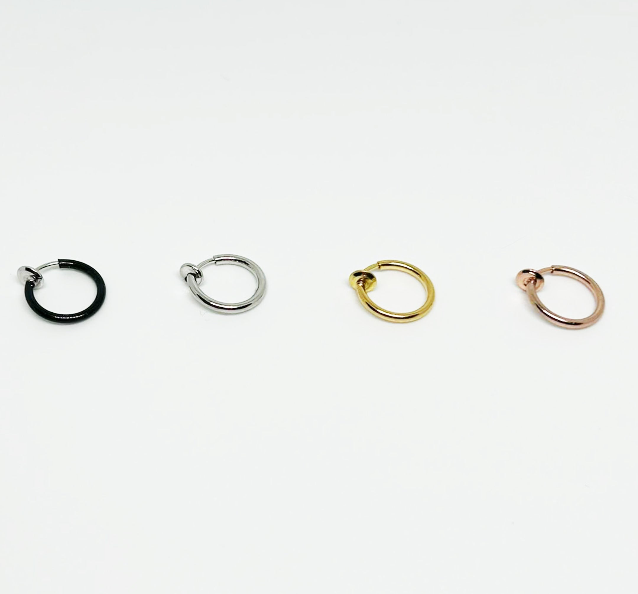 Gold Fake Nose Lip Earring Ring Hoop 20G Nose Hoop Rings