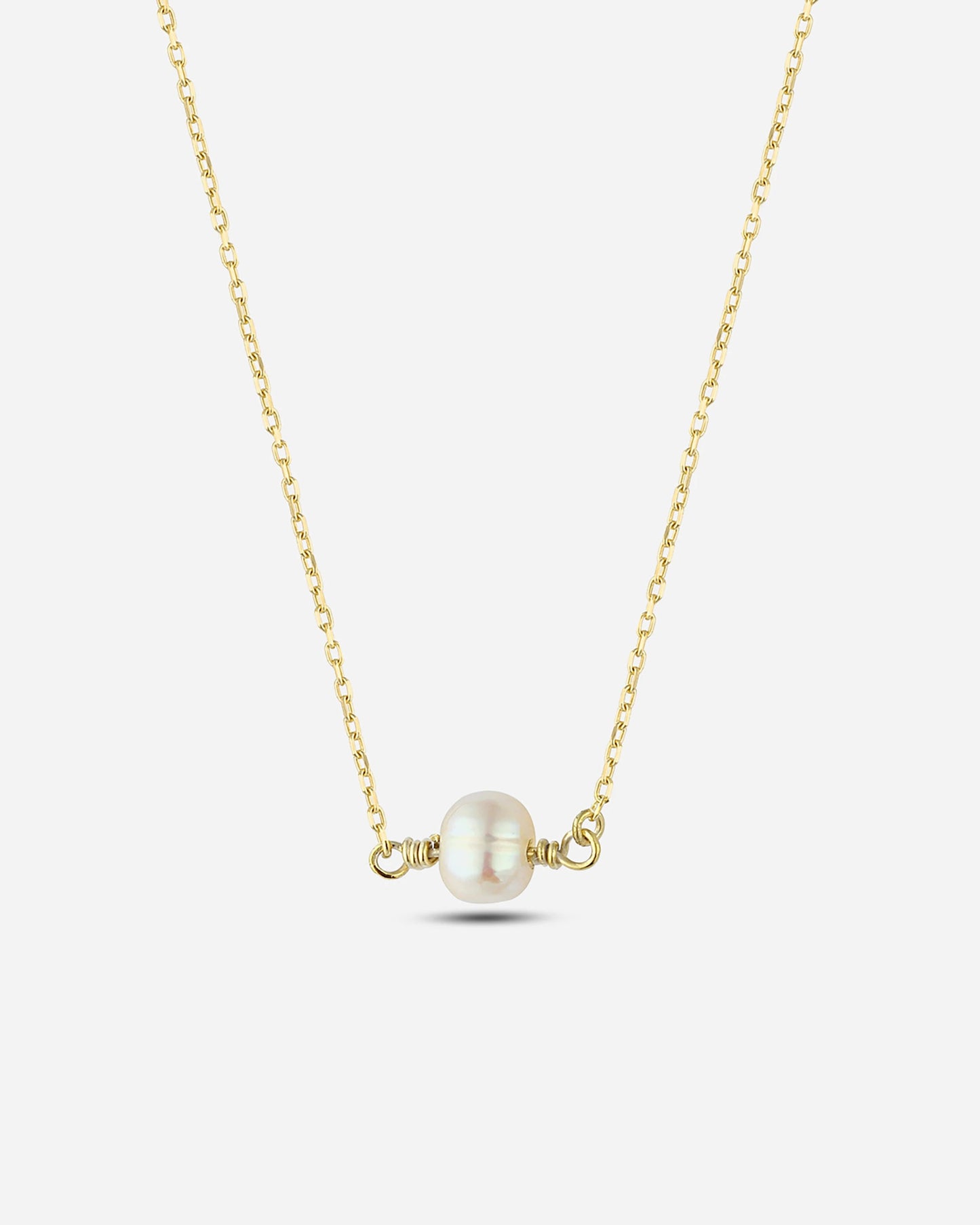 Modern Silver Single Baroque Pearl Necklace