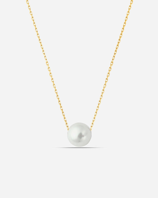 Classic Silver Pearl Necklace Gold Filled