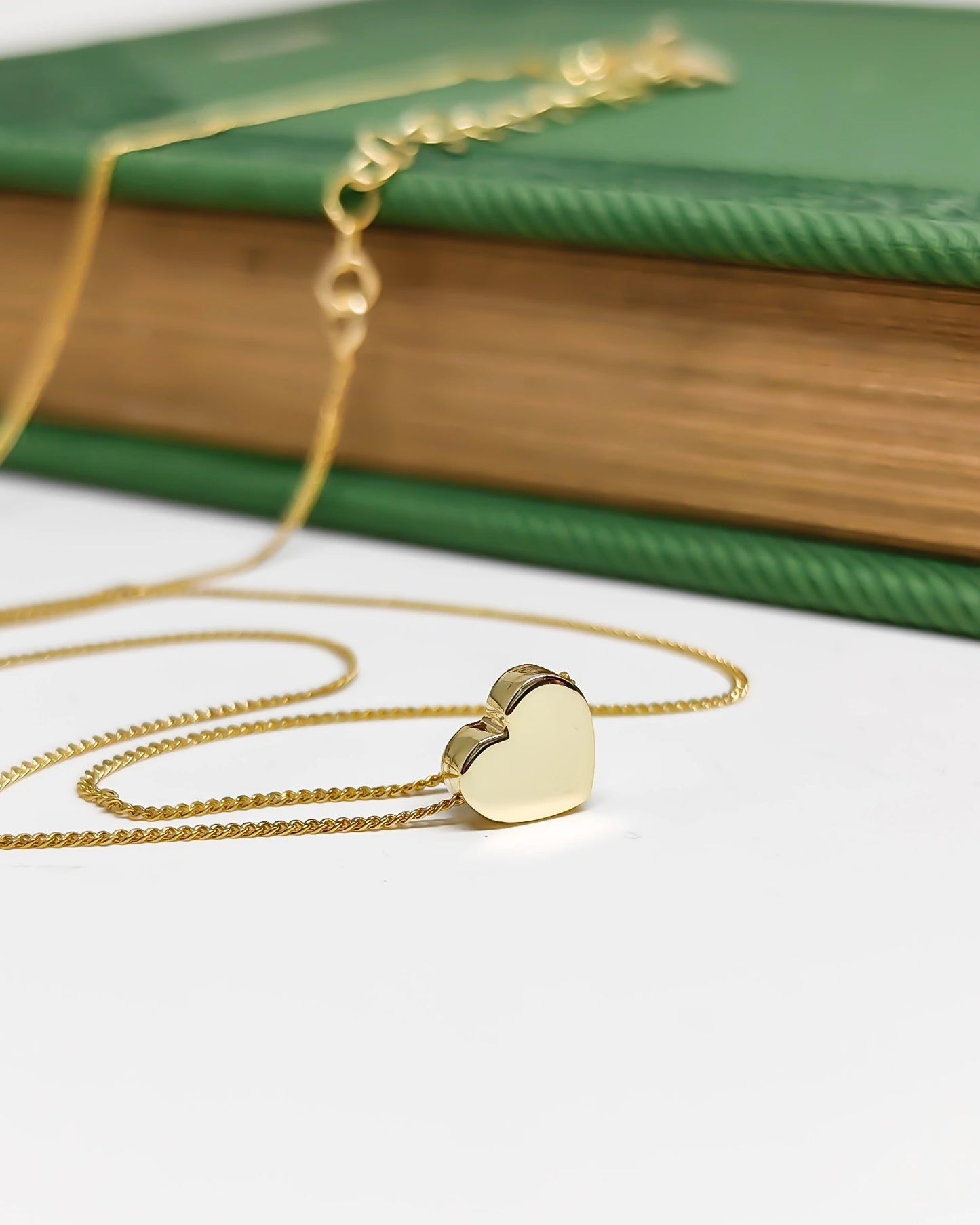 Classic Silver Heart Pearl Necklace Gold Filled