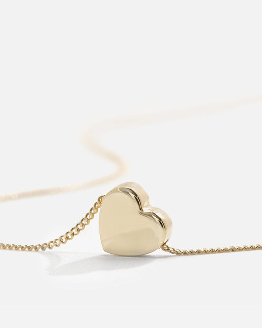 Classic Silver Heart Pearl Necklace Gold Filled