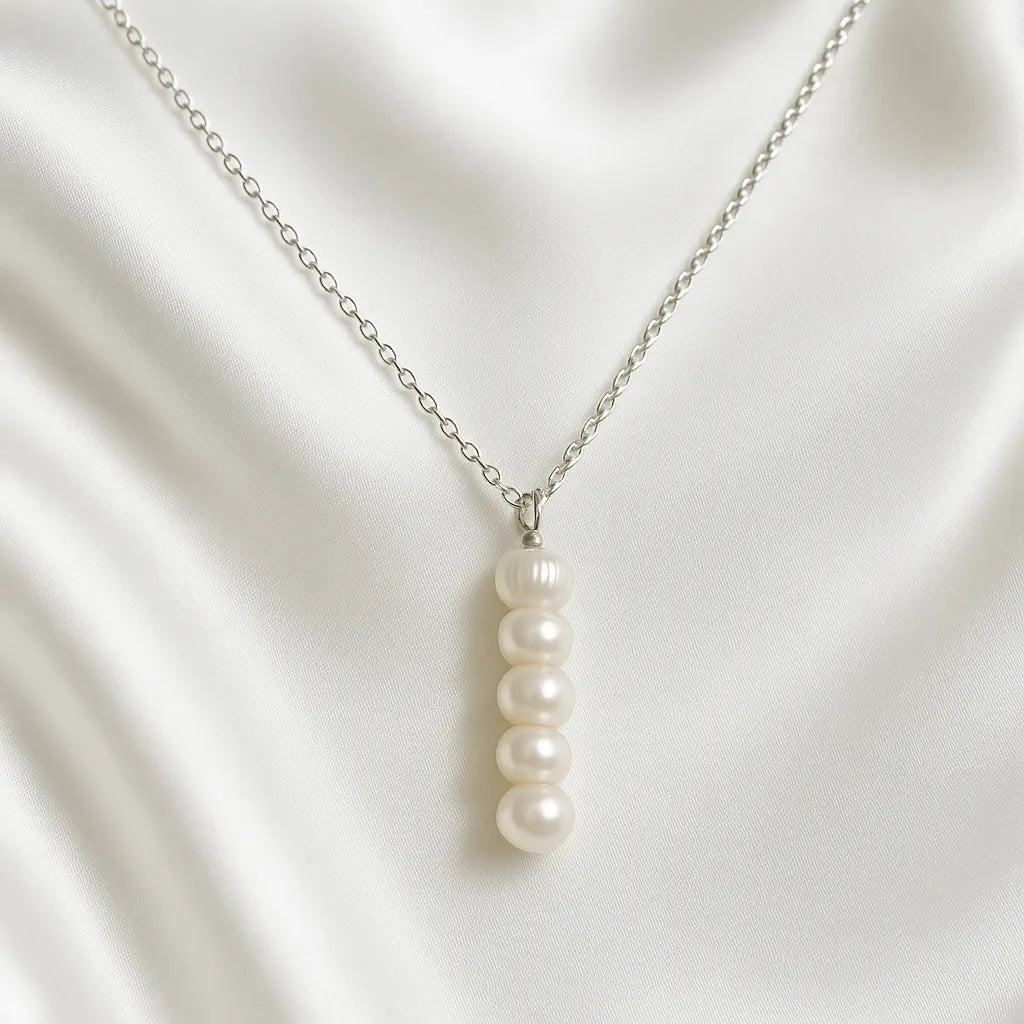 Vent Saphir Silver Baroque Pearl Choker Necklace
