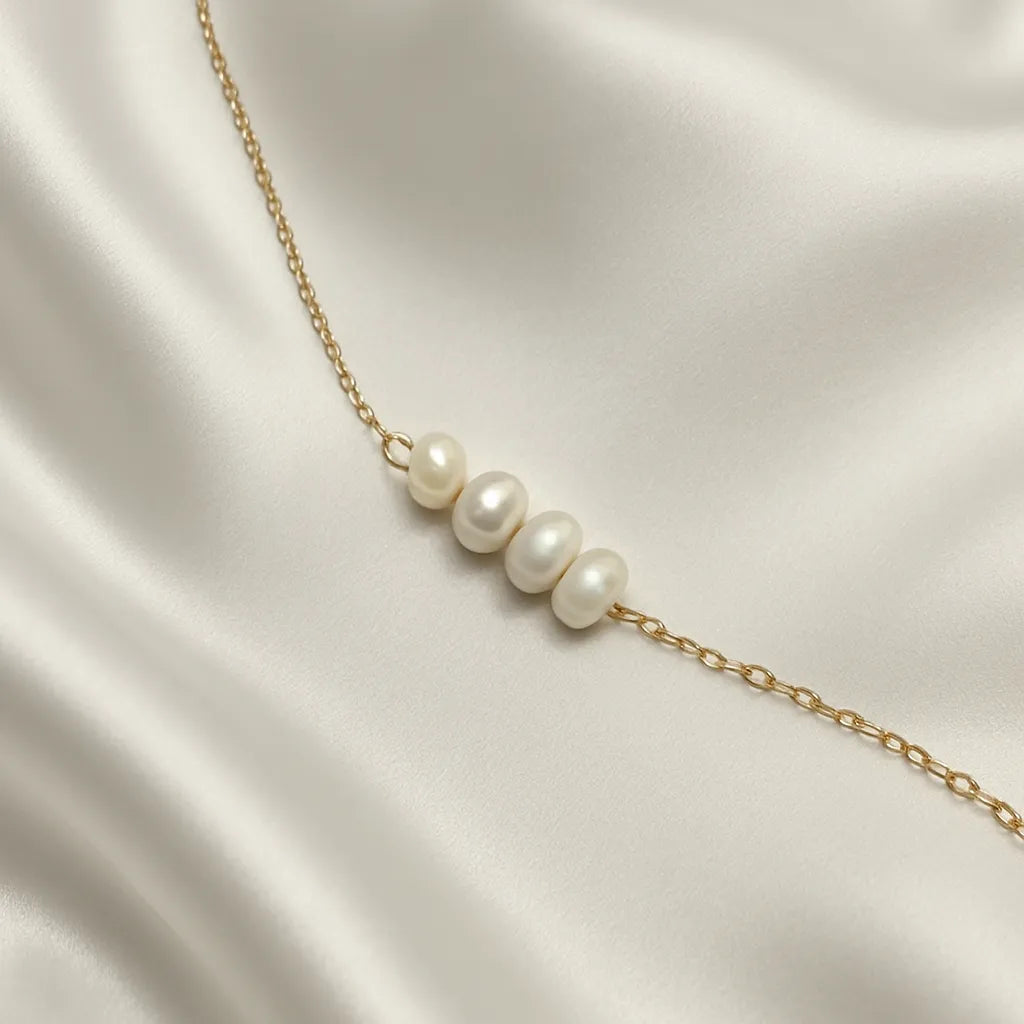 Pearl Bracelet on Gold Filled Chain