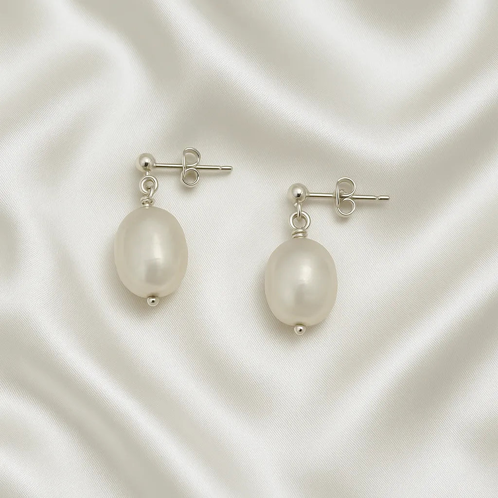 Silva Opale Silver Stud Earrings