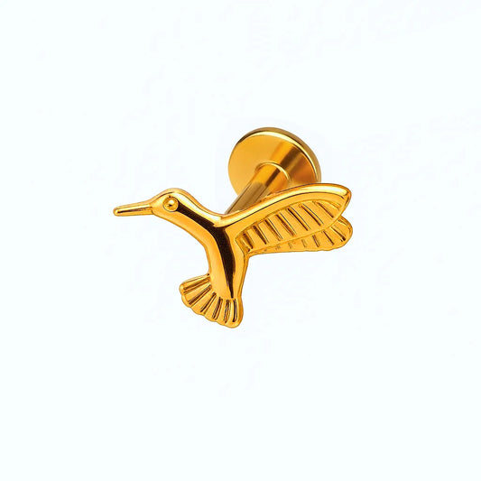 Swallow Design Plain Titanium Helix Piercing