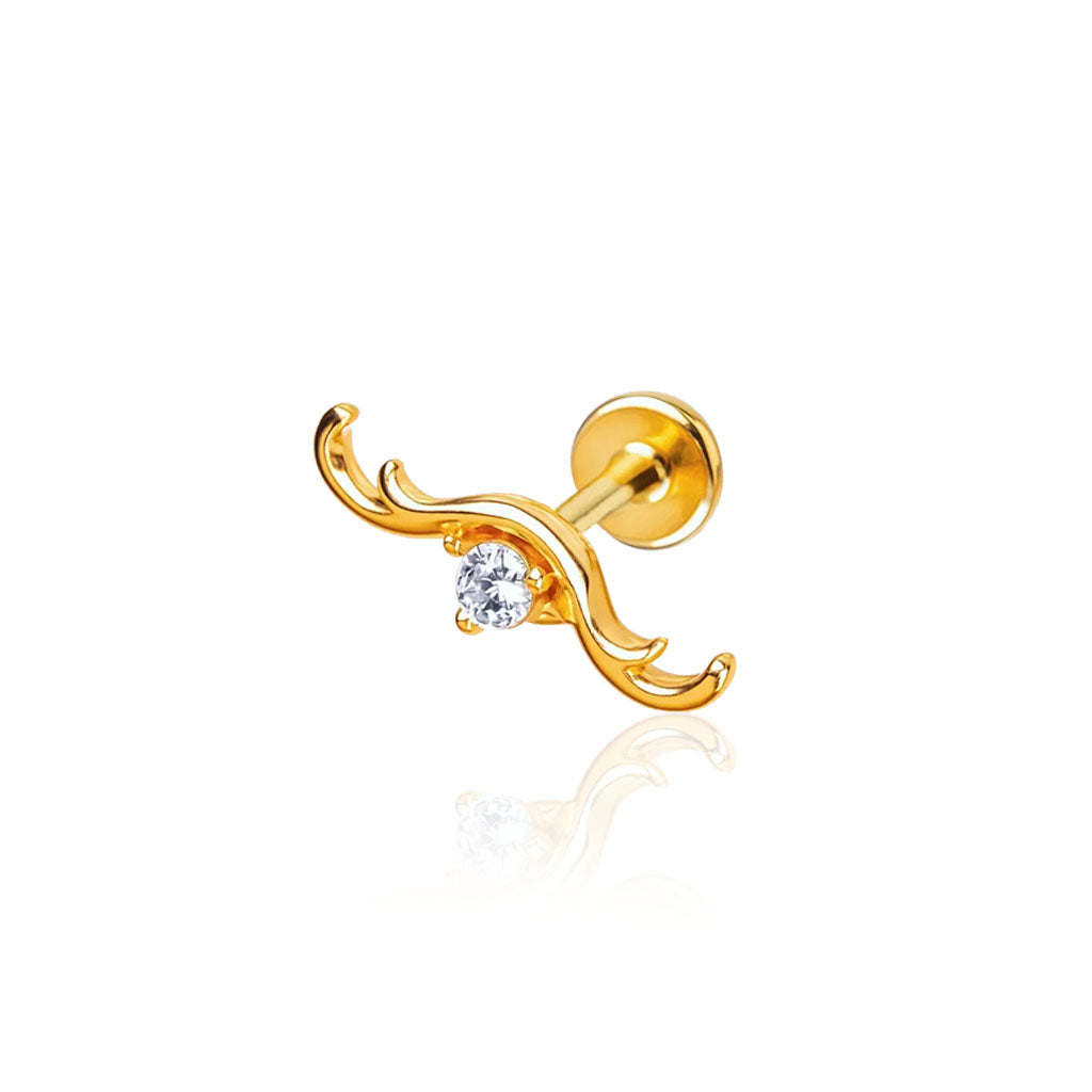 Crystal Design Titanium Piercing