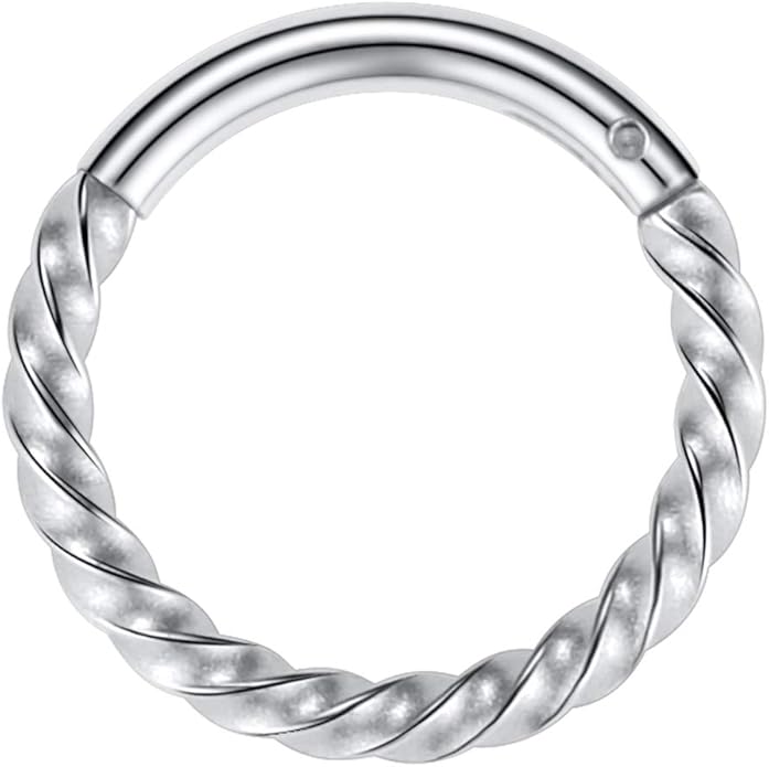 Twisted Clicker Helix Piercing Hoop Earring