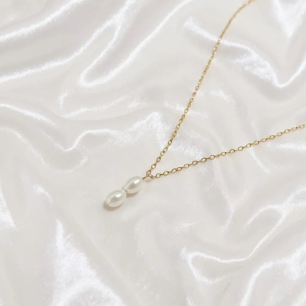 Clara Lux Double Baroque Pearl Necklace