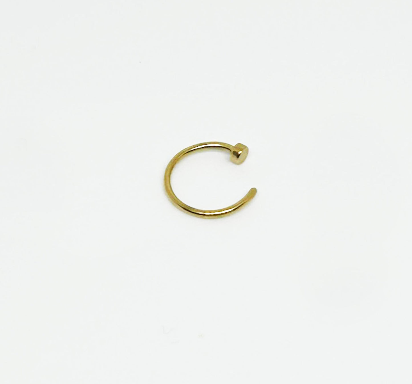 C Shape Nose Ring Hoops Ears and Nose Piercing Gold Filled