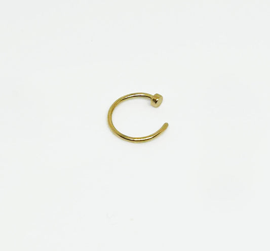 C Shape Nose Ring Hoops Ears and Nose Piercing Gold Filled